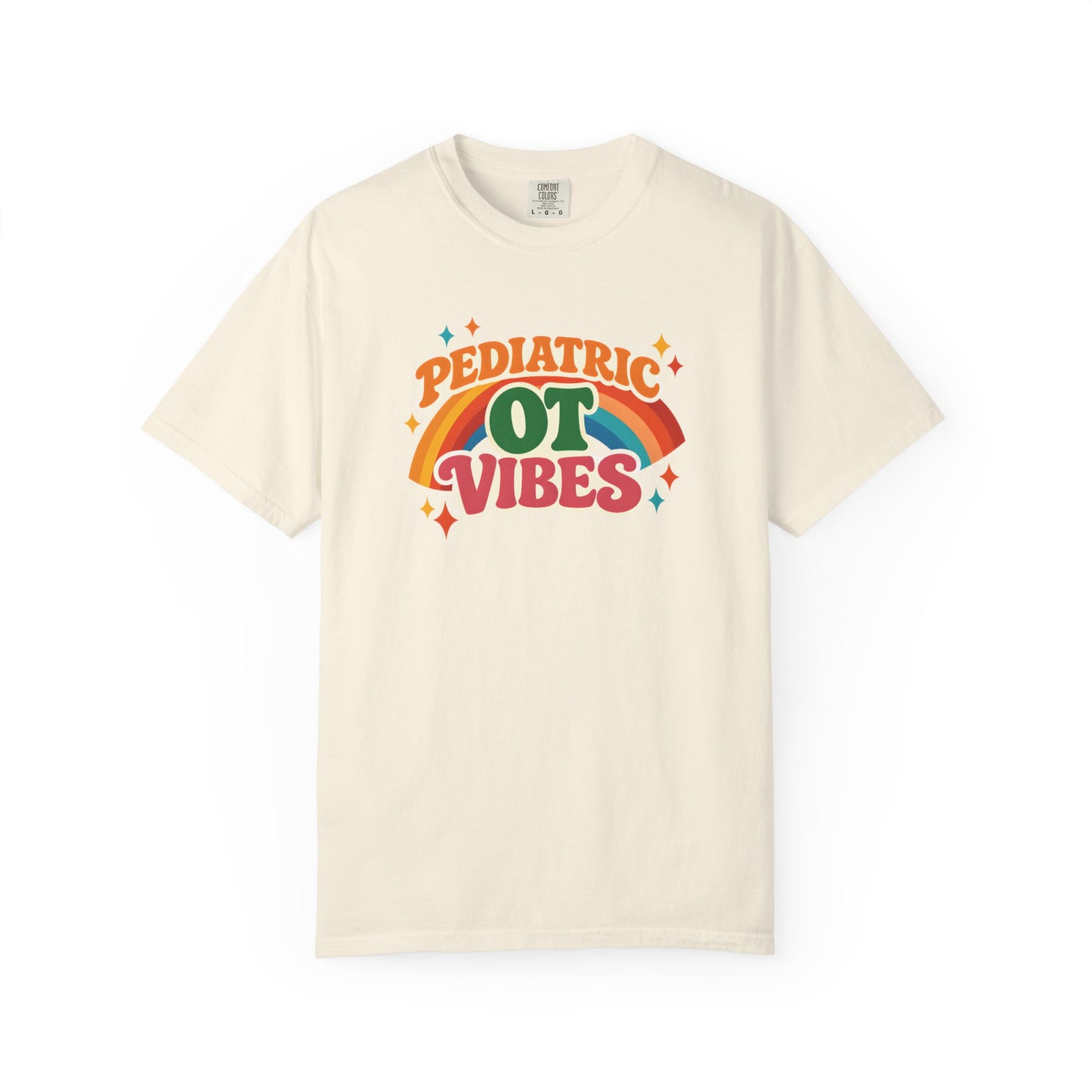 Pediatric OT Vibes T-shirt | Retro Rainbow Occupational Therapy Tee