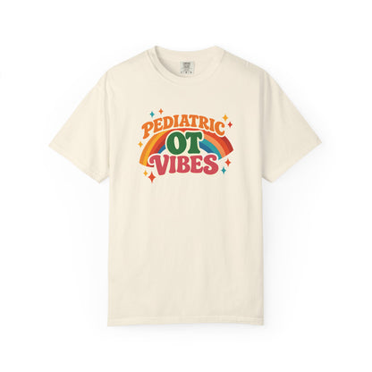 Pediatric OT Vibes T-shirt | Retro Rainbow Occupational Therapy Tee