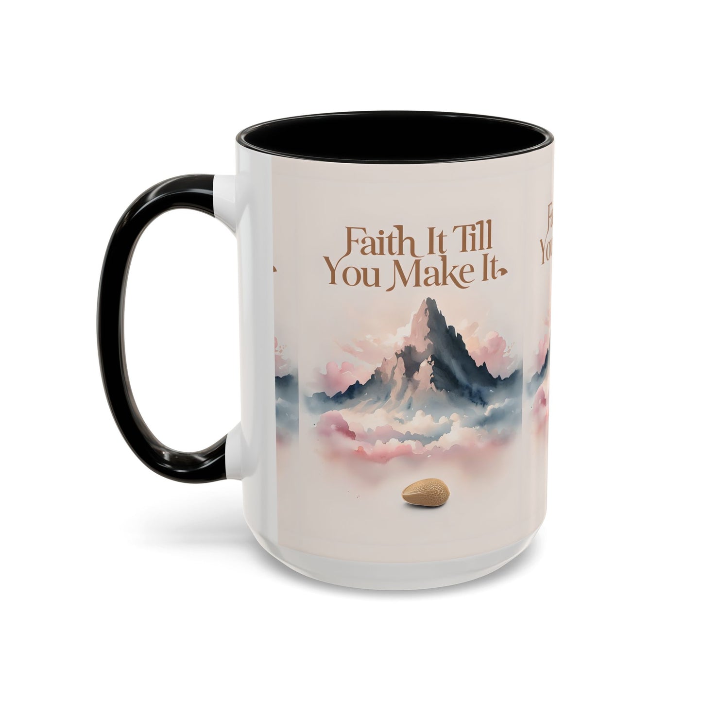 Faith It Till You Make It Coffee Mug, Motivational Drinkware, Inspirational Gift, Morning Coffee Cup, Self-Help Mug