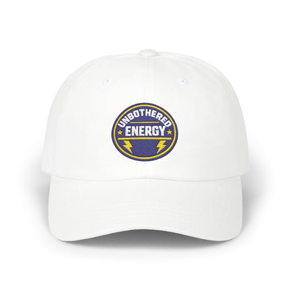 Unbothered Energy embroidered patch Classic Dad Cap | Lightning Bolt Dad Hat