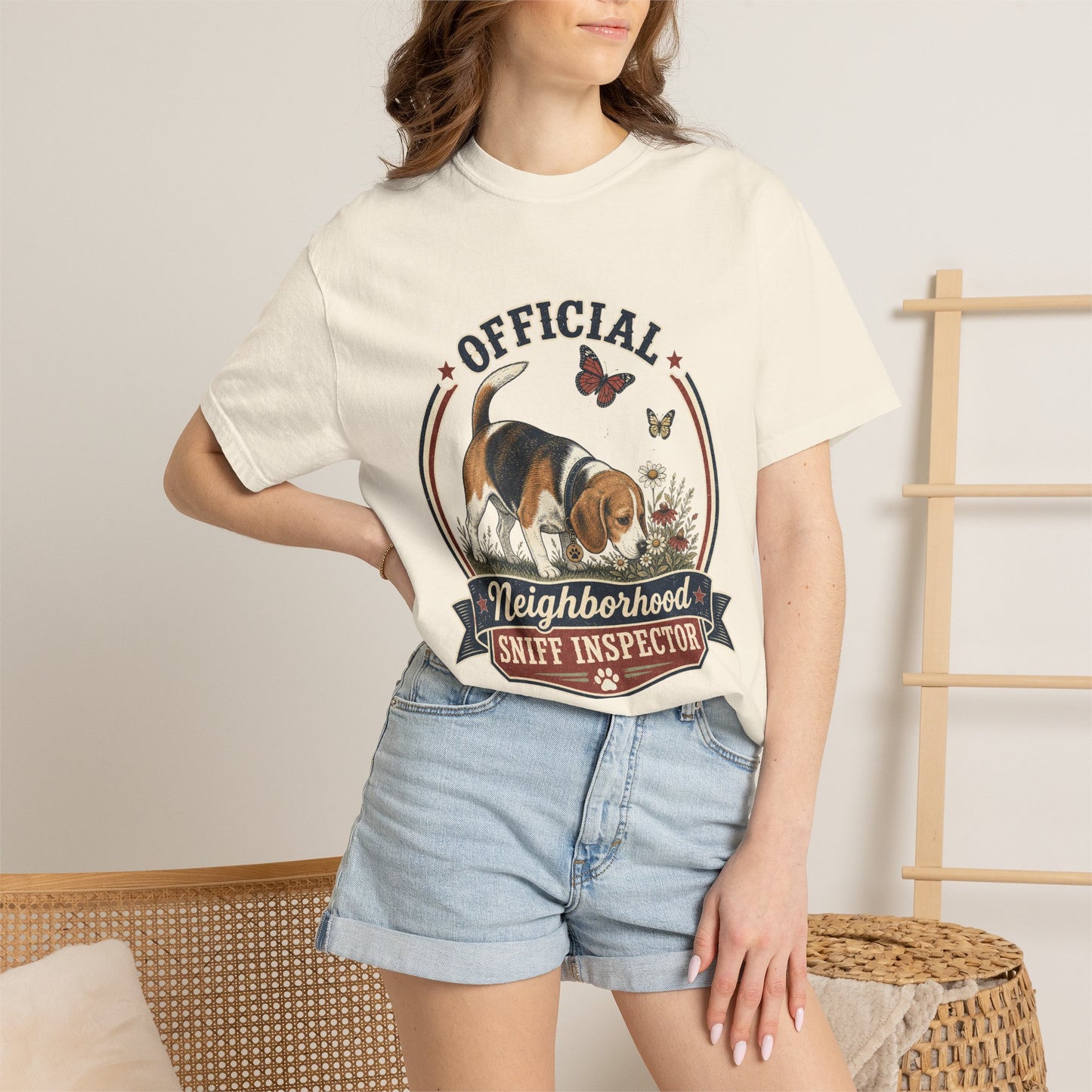 Official Neighborhood Sniff Inspector Beagle T-Shirt | Dog Lover Tee