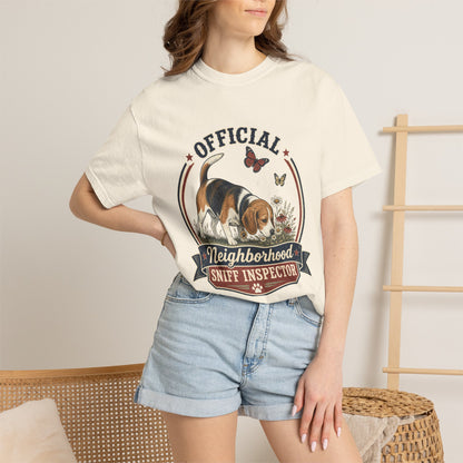 Official Neighborhood Sniff Inspector Beagle T-Shirt | Dog Lover Tee