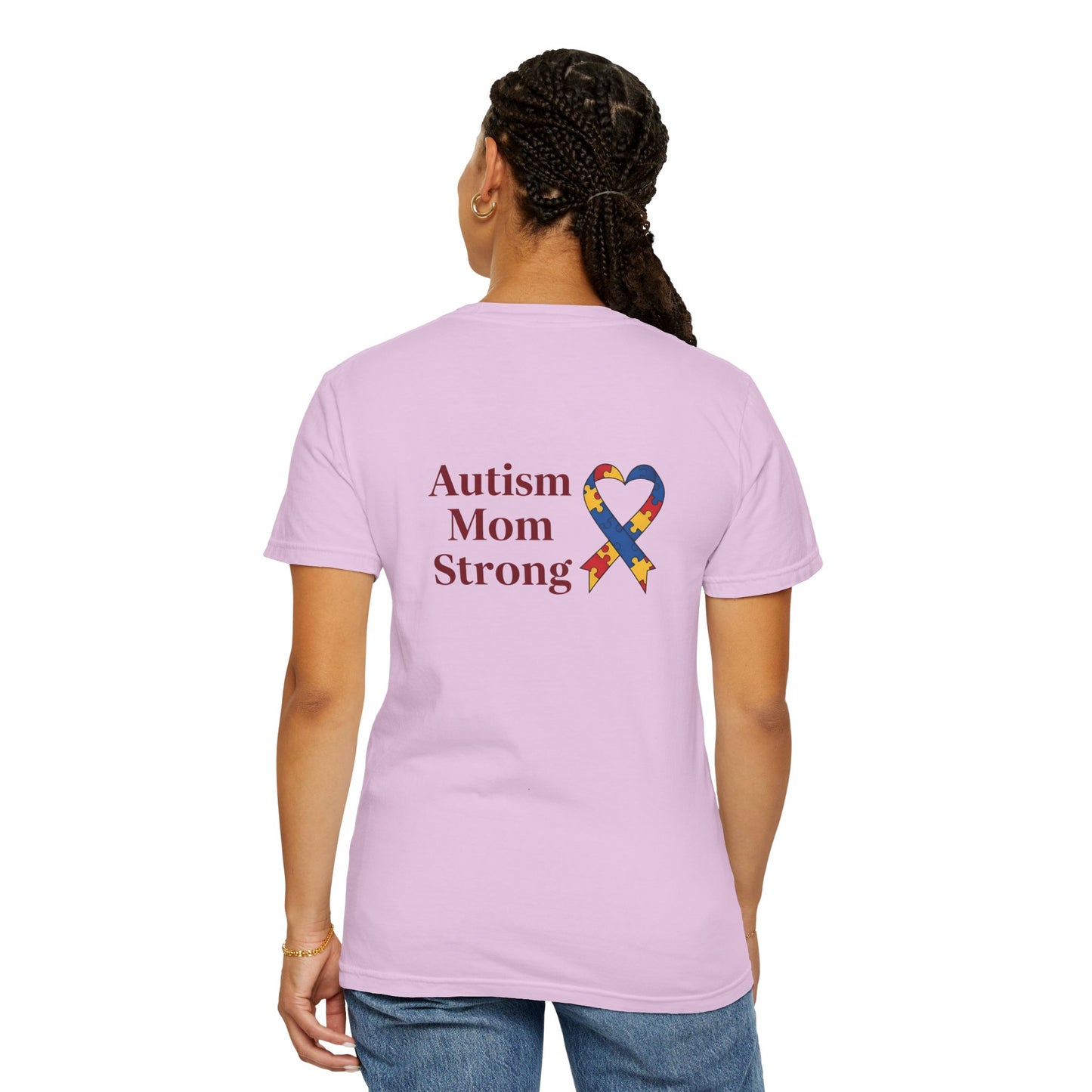 Autism Mom Strong T-shirt | Autism Awareness Puzzle Ribbon