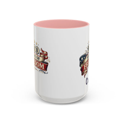 250 Years of Freedom Coffee Mug | Personalized Name - America 250th Anniversary, Semiquincentennial, Patriotic Gift, Heritage Celebration