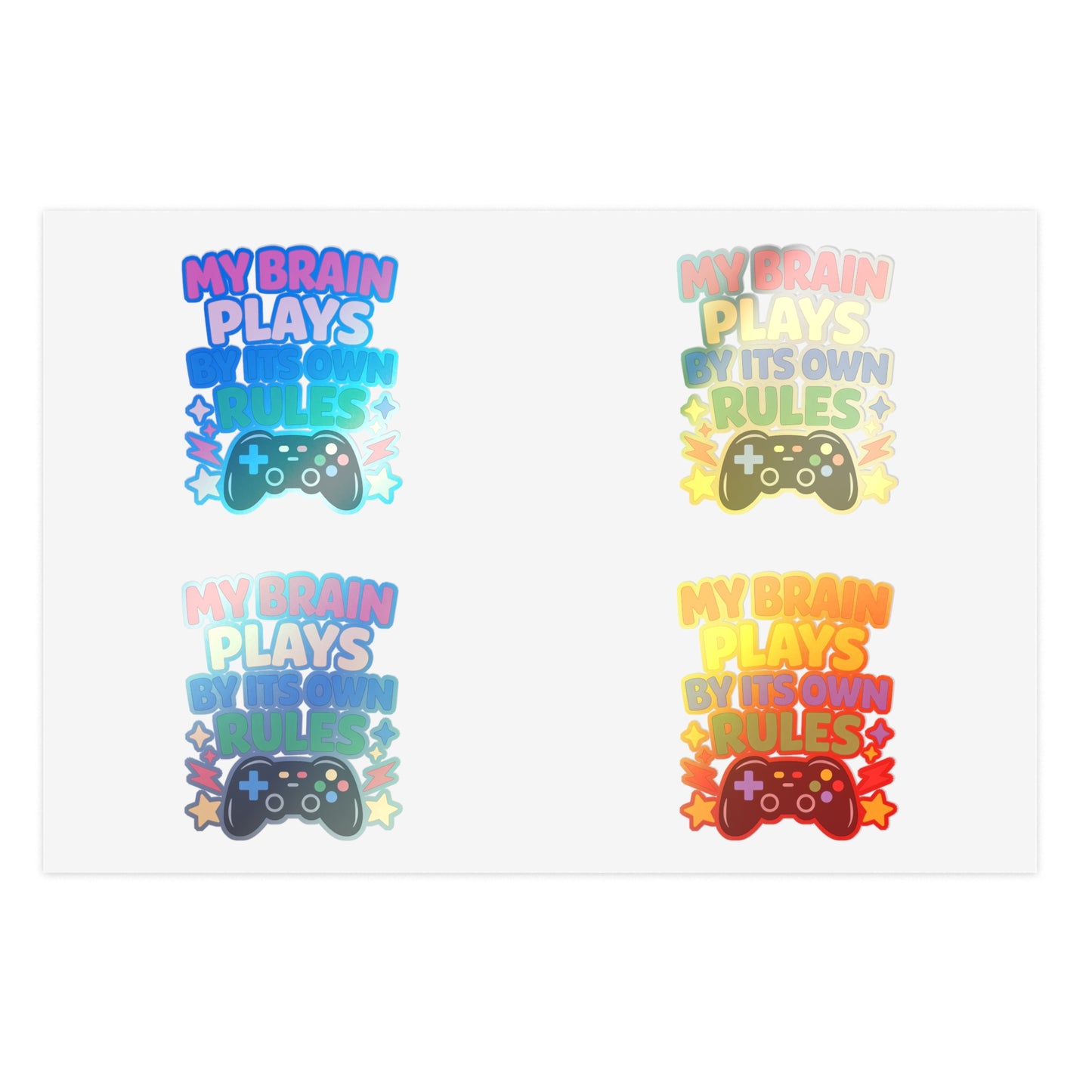 My Brain Plays By Its Own Rules Sticker Sheet | Autism Awareness Stickers