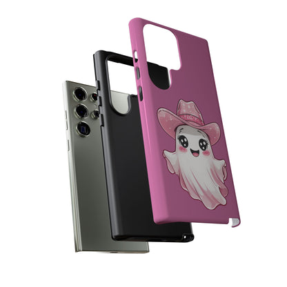Cute Ghost Phone Case - Fun, Whimsical, Kawaii, Halloween, Gift Idea, Pink Ghost Design