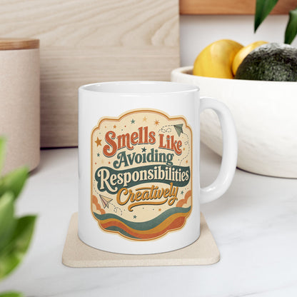 Smells Like Avoiding Responsibilities Dopamine Humor Mug