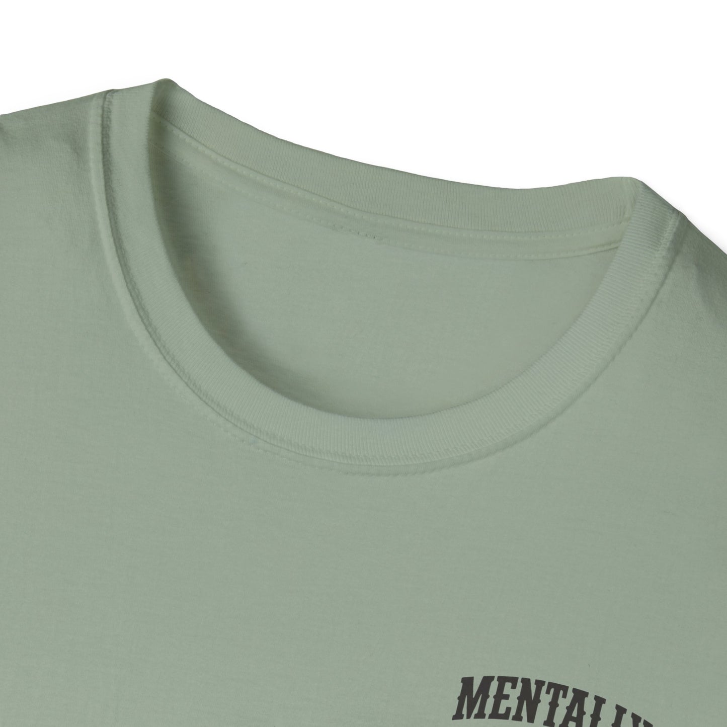 Mentally Checked Out Still Showin' Up T-Shirt | Funny Typography Tee