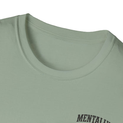 Mentally Checked Out Still Showin' Up T-Shirt | Funny Typography Tee