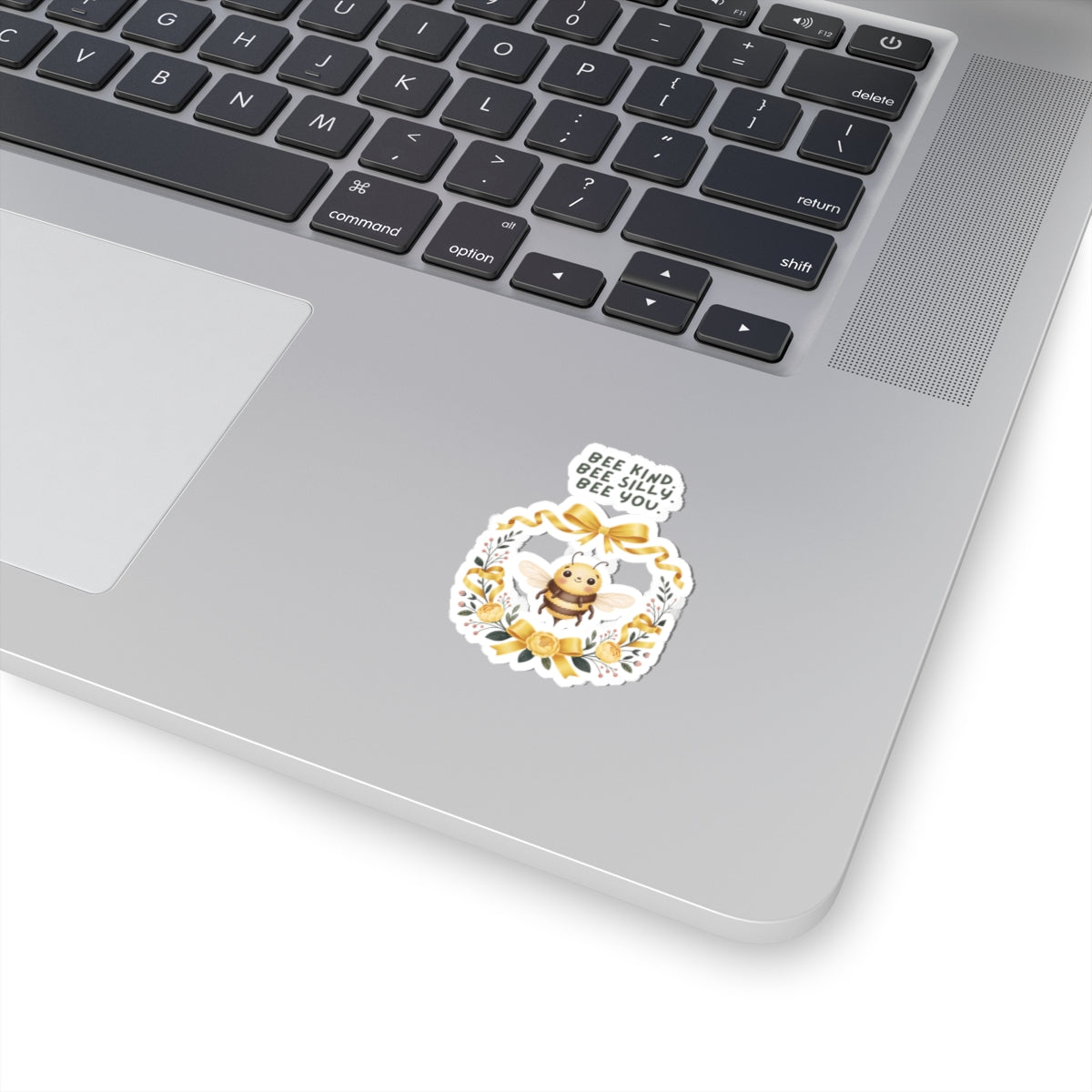 Bee Kind Bee Silly Bee You sticker | Kiss-cut vinyl sticker, cute bee wreath
