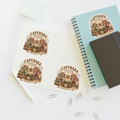 Capybara Emotional Support Society sticker sheet | Capybara stickers, kawaii animal decal