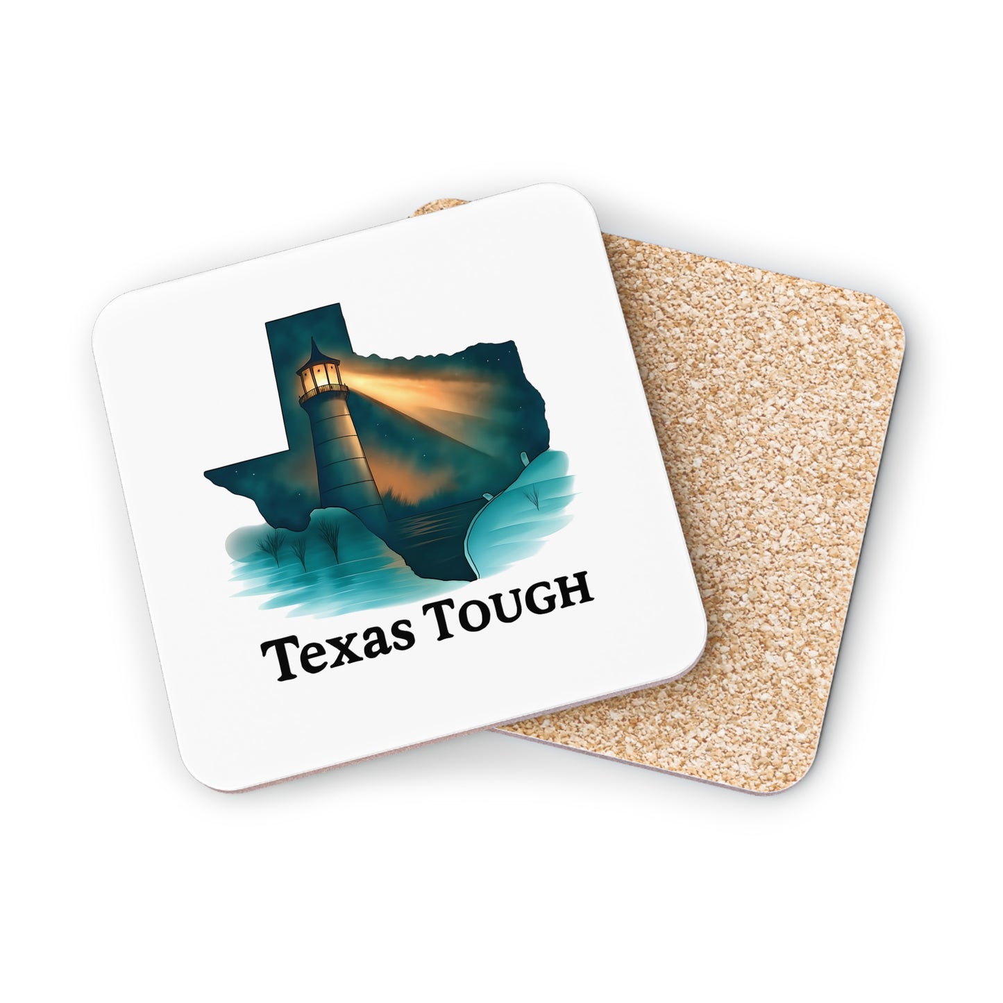 Coasters, Texas Tough Lighthouse Design, Disaster Relief Coaster Set, Lone Star State Decor, Resilient Texas Drink Coasters, Coastal Home