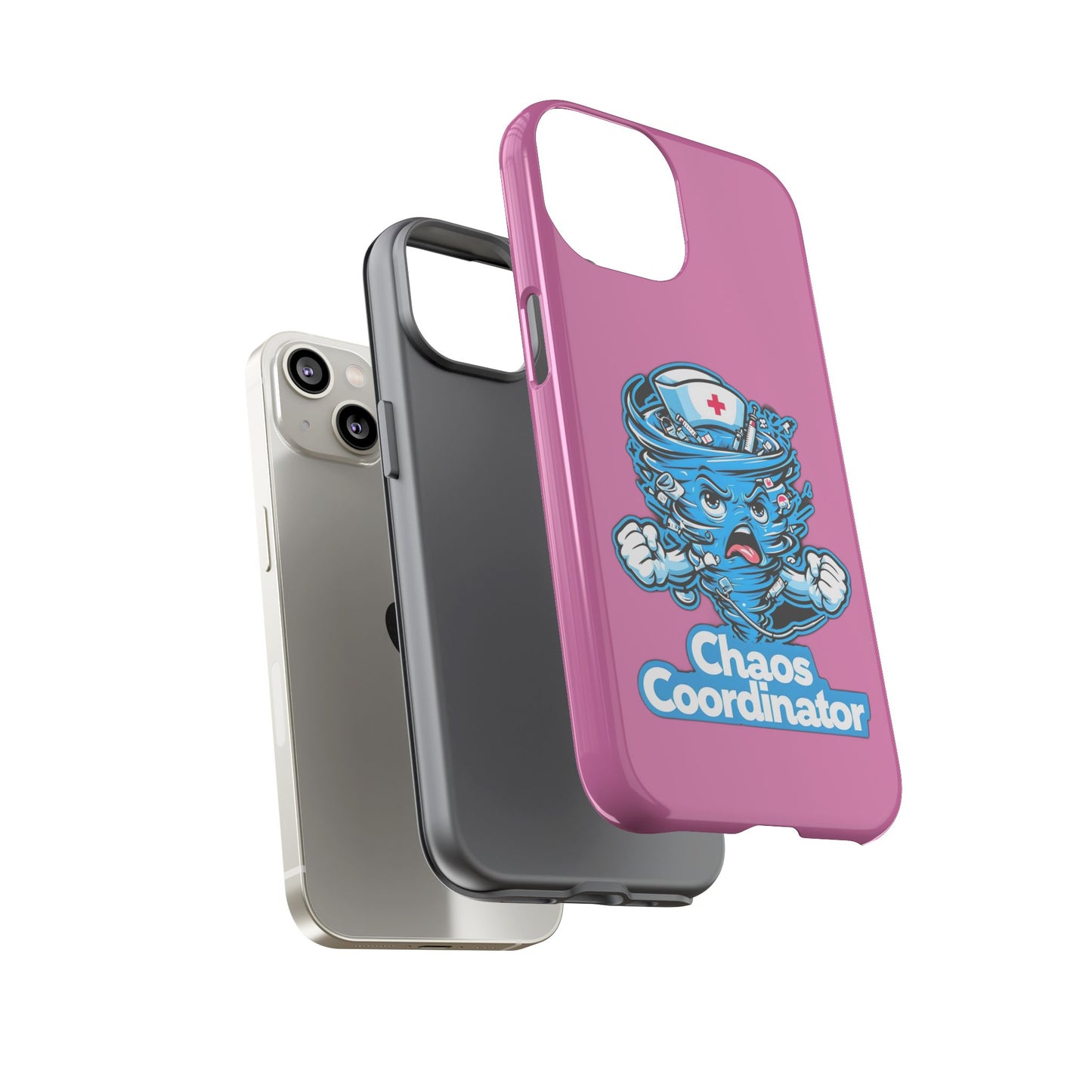 Chaos Coordinator Phone Case, Fun Nurse Gift, Tough Cases for Healthcare Heroes, Unique Cell Phone Cover, Funny Medical Humor/ Pink