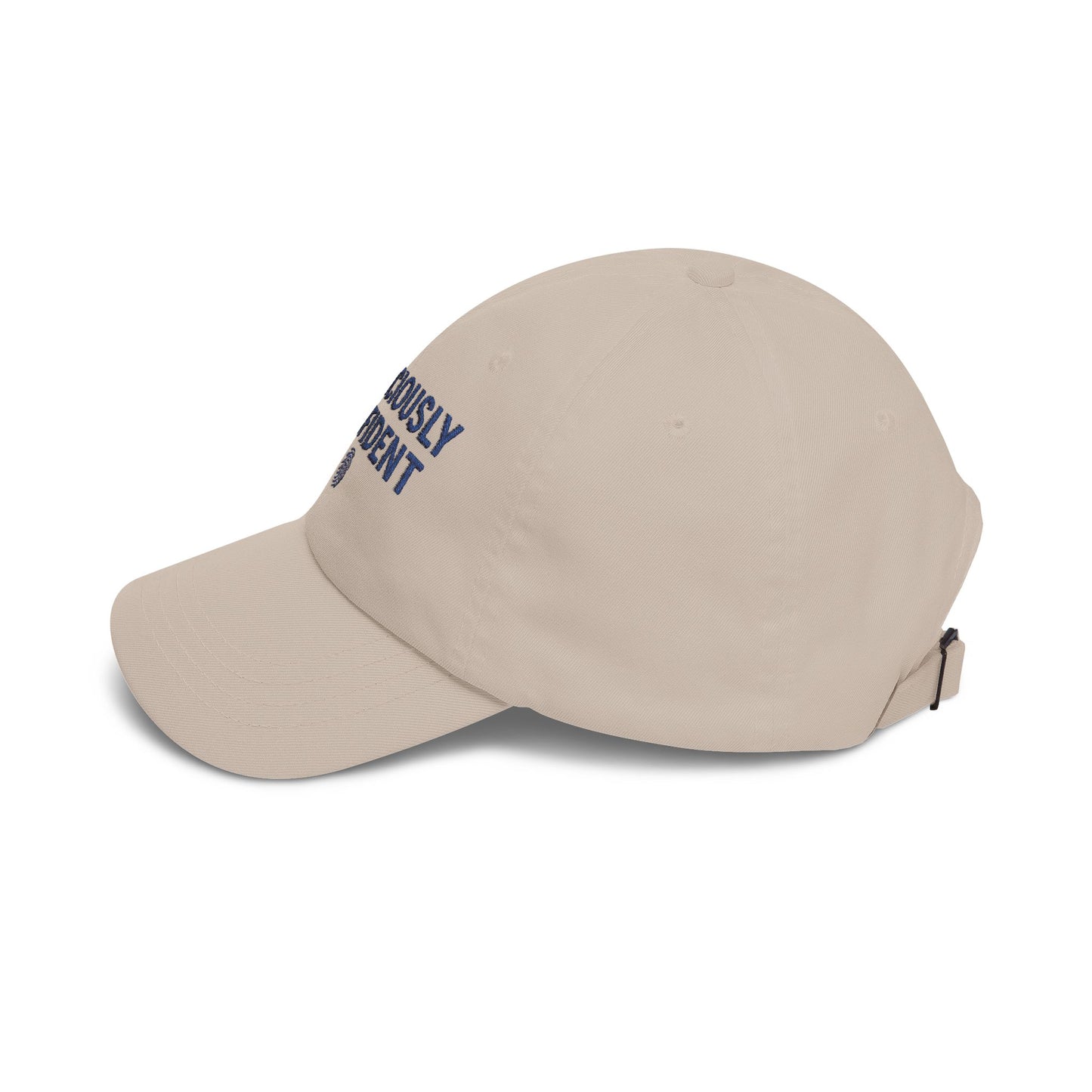 Suspiciously Confident Dad Cap | Embroidered Text, Fingerprint Accent