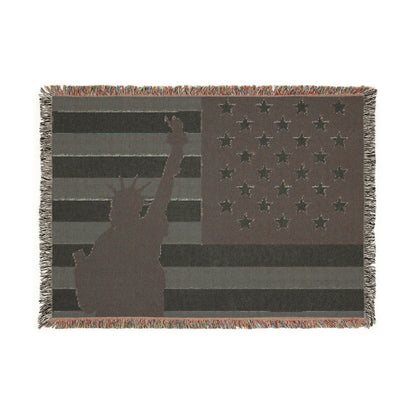 Patriotic Woven Blanket | American Flag Throw, Cozy Home Decor, Independence Day Gift, Memorial Day Blanket, USA Pride Decor