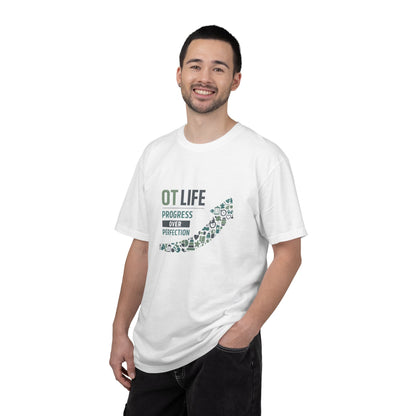 OT Life Progress Over Perfection T-Shirt | Occupational Therapy Arrow Design