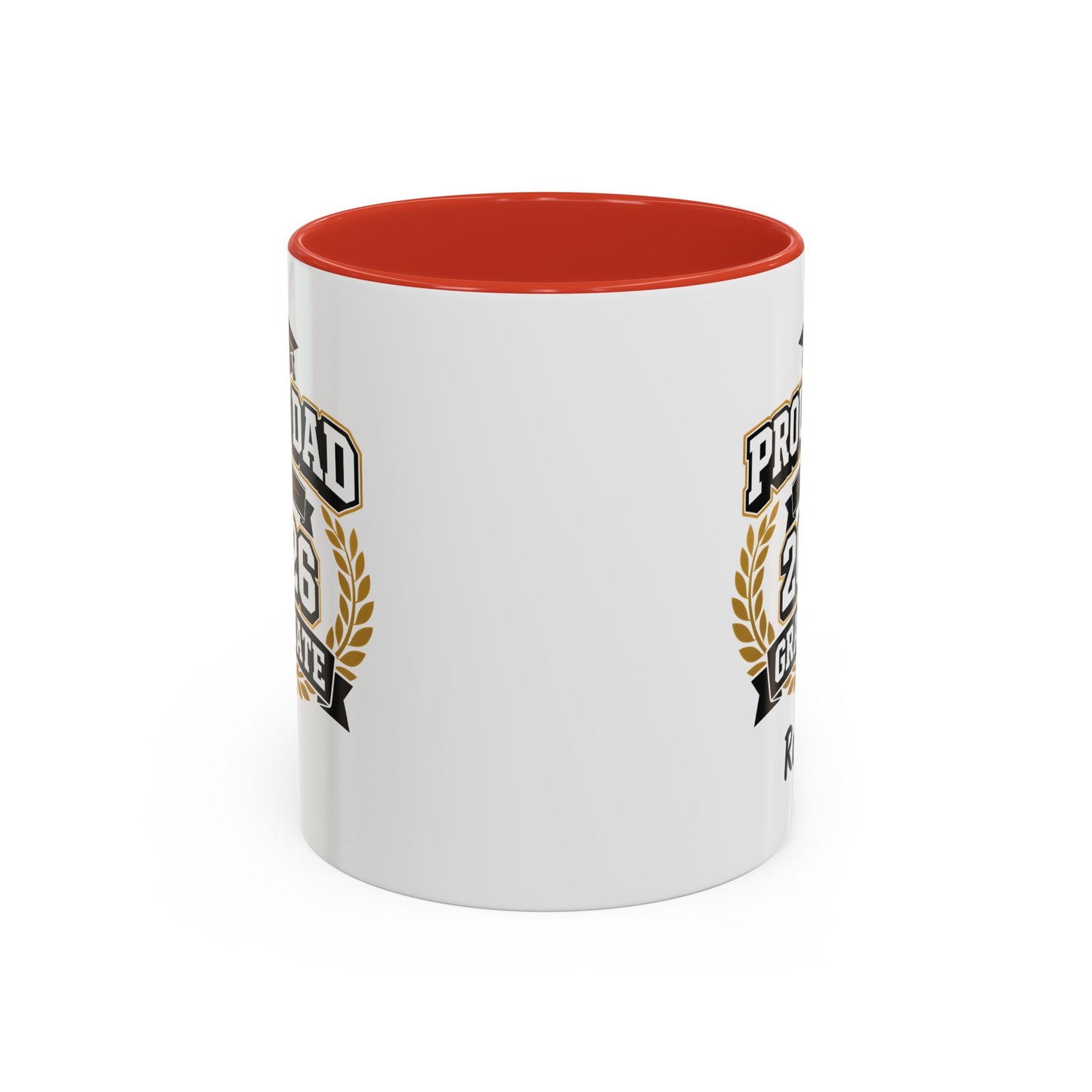 Proud Dad of a 2026 Graduate Mug | Custom Name Accent Coffee Mug