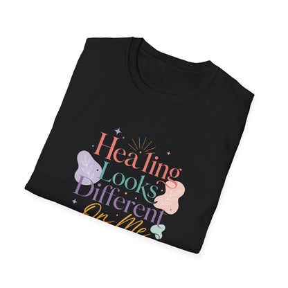 Healing Looks Different On Me T-Shirt | Pastel Floral Typography