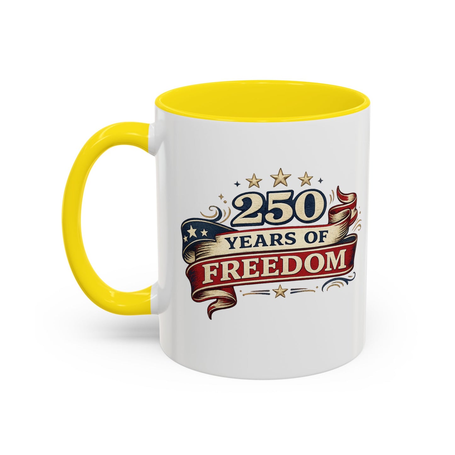 250 Years of Freedom Coffee Mug | Personalized Name - America 250th Anniversary, Semiquincentennial, Patriotic Gift, Heritage Celebration