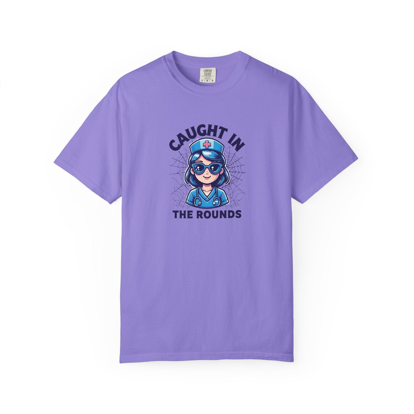 Nurse Humor T-Shirt, Caught in the Rounds Tee, Fun Gift for Healthcare Workers, Medical Apparels for Nurses, Casual Wear, Nursing [...]