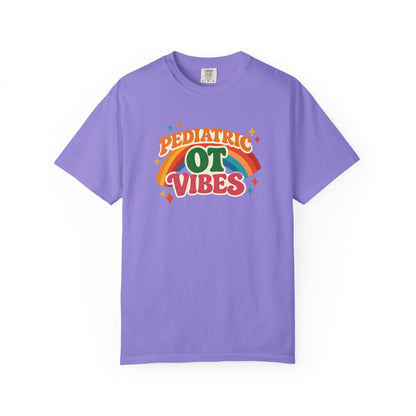 Pediatric OT Vibes T-shirt | Retro Rainbow Occupational Therapy Tee