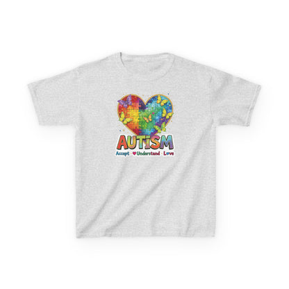 Autism Puzzle Heart Kids Tee | Accept Understand Love