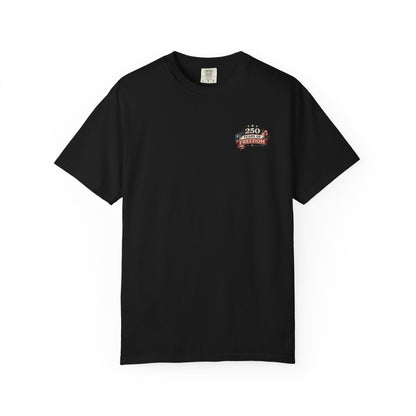 250 Years of Freedom T-shirt | American Flag Ribbon Patriotic Tee