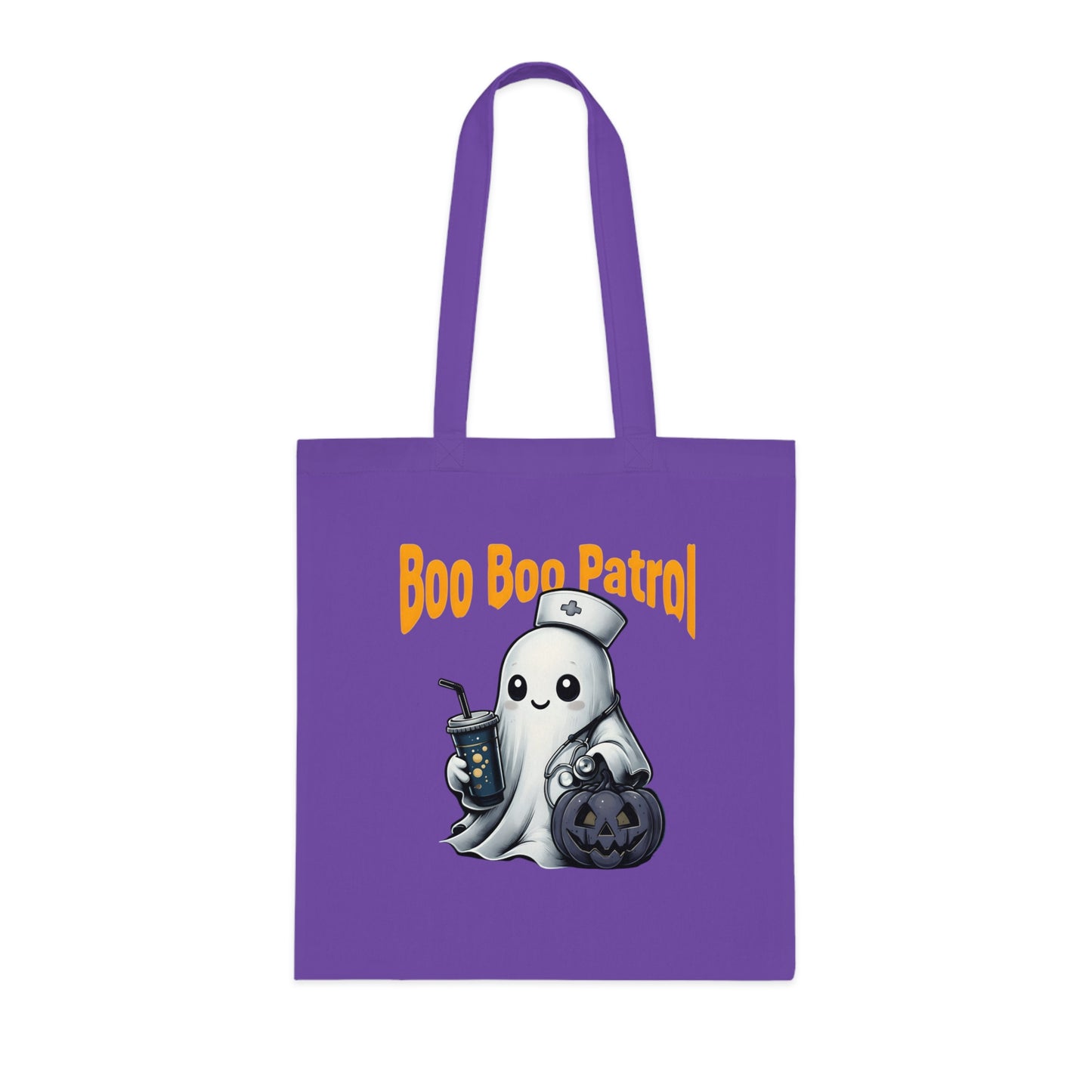 Boo Boo Patrol Nurse Halloween Tote Bag, Cute Ghost Design, Trick or Treat Bag, Halloween Party, Spooky Season Essential, Nurses Gift
