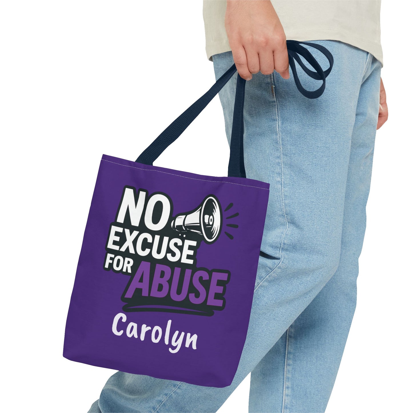 Empowerment Tote Bag - No Excuse for Abuse, Advocacy Tote, Eco-Friendly Bag, Fundraiser Gift, Awareness Campaign Bag