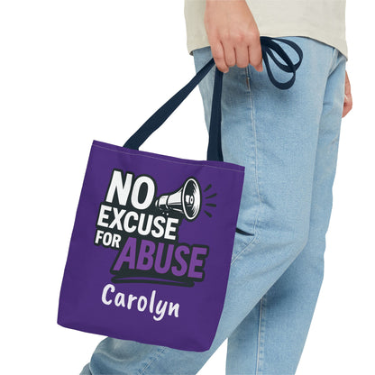 Empowerment Tote Bag - No Excuse for Abuse, Advocacy Tote, Eco-Friendly Bag, Fundraiser Gift, Awareness Campaign Bag