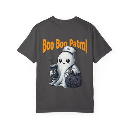 Halloween Ghost 'Boo Boo Patrol' T-Shirt, Unisex Graphic Tee, Fun Fall Apparel, Spooky Season Top, Nurse Halloween Fashion