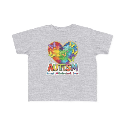 Autism Puzzle Heart Toddler Tee | Accept Understand Love