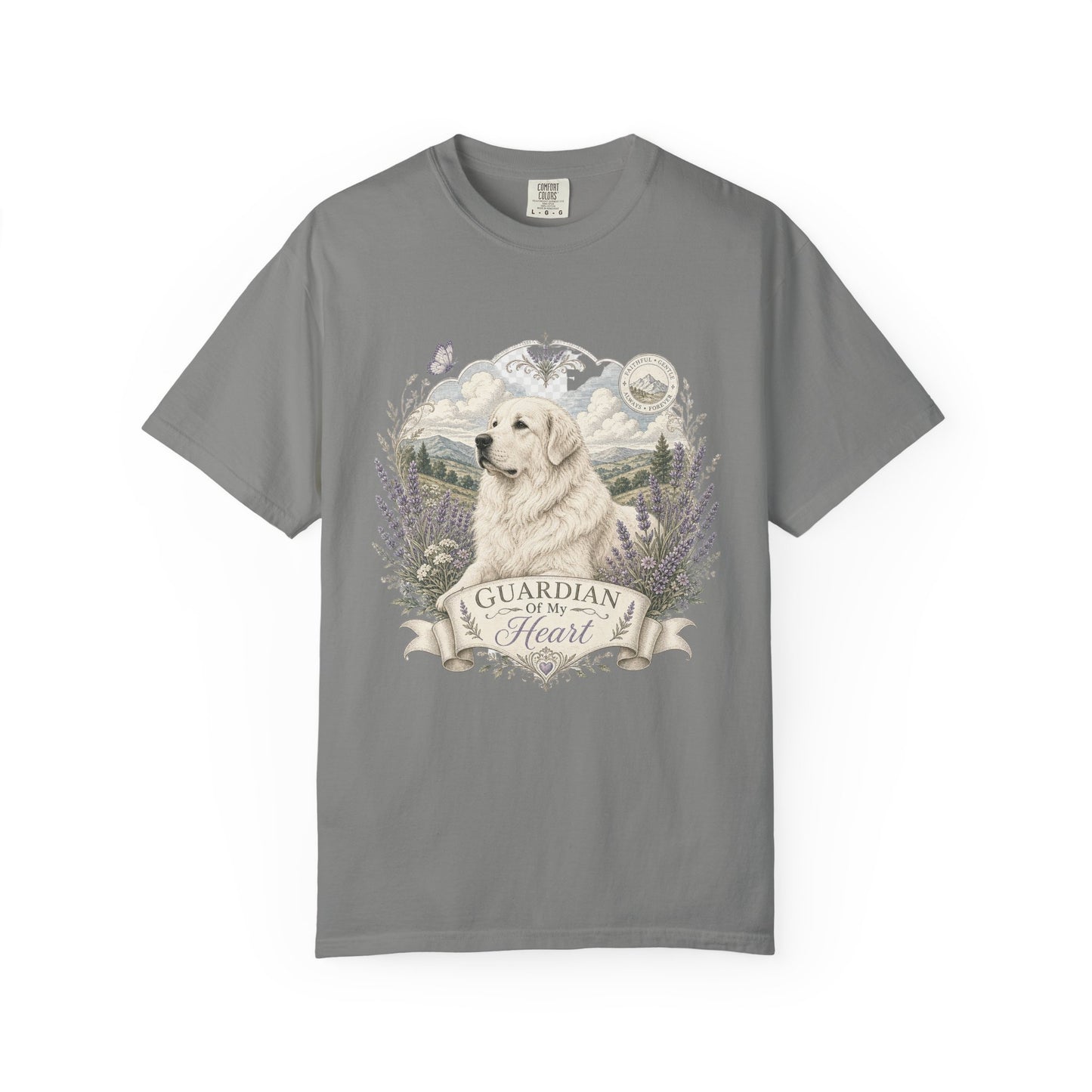 Great Pyrenees Guardian of My Heart T-Shirt | Mountain Dog Illustration