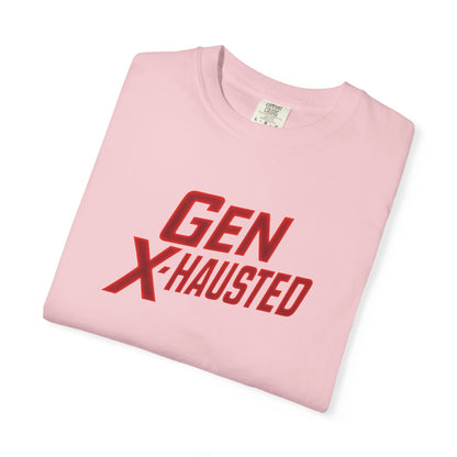 Gen X-Hausted Unisex T-Shirt, Vintage Style Tee, Funny Gift for Gen X, Casual Wear, Humor Shirt