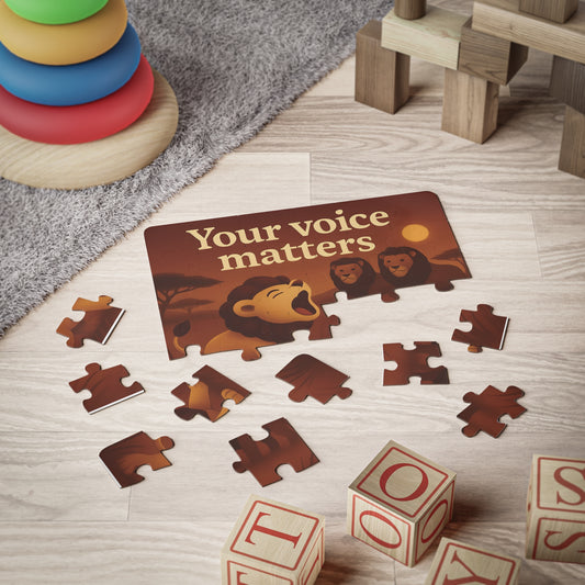 Kids' Puzzle, Your Voice Matters 30-Piece, Children's Jigsaw Game, Interactive Learning Toy, Educational Activity