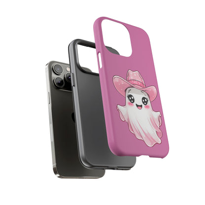 Cute Ghost Phone Case - Fun, Whimsical, Kawaii, Halloween, Gift Idea, Pink Ghost Design