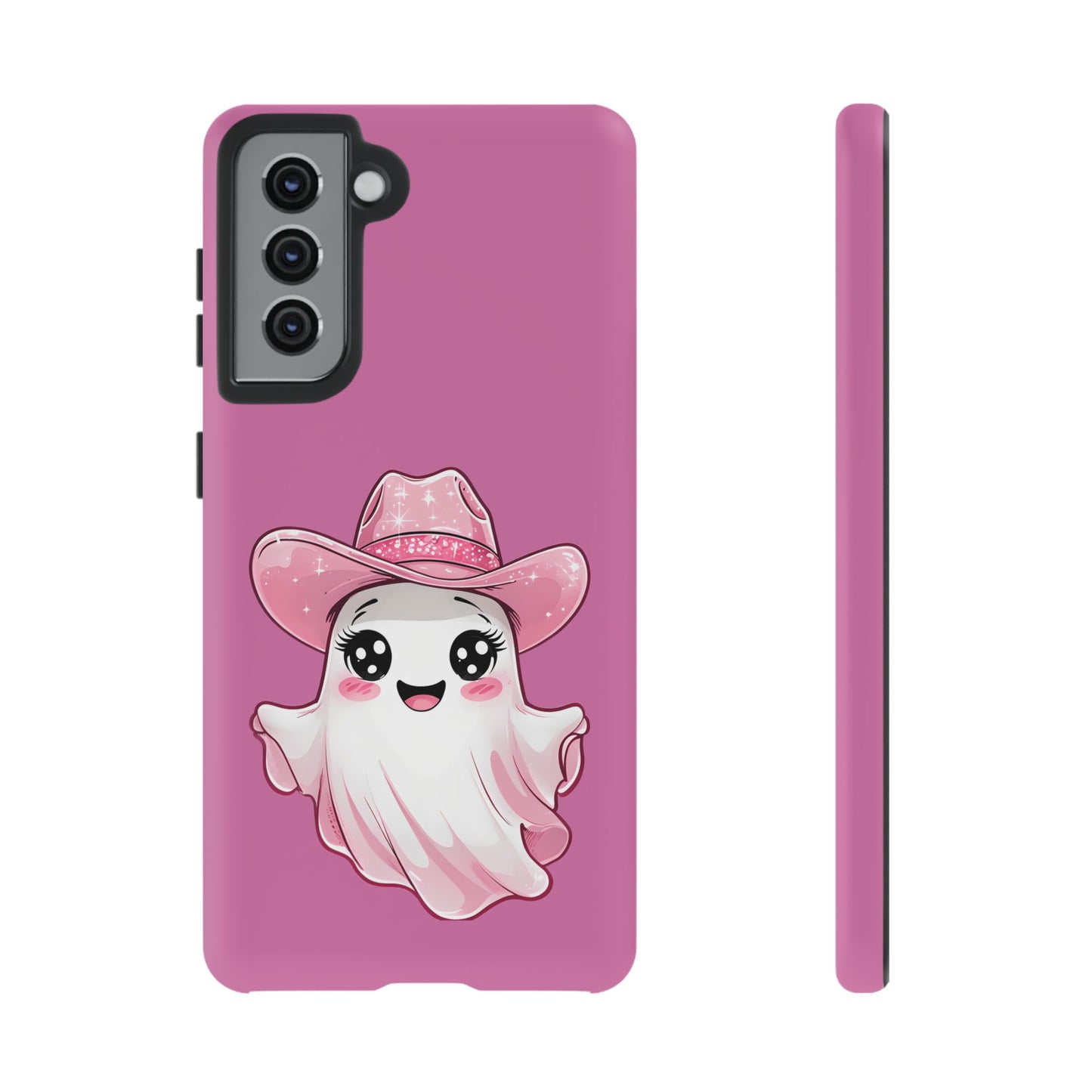 Cute Ghost Phone Case - Fun, Whimsical, Kawaii, Halloween, Gift Idea, Pink Ghost Design
