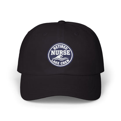Retired Nurse Lake Crew Dad Cap | Embroidered Patch Adjustable Hat