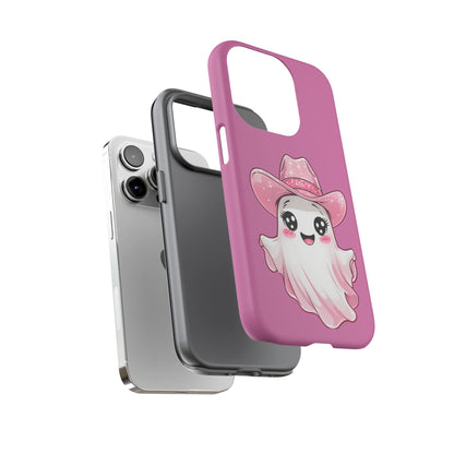 Cute Ghost Phone Case - Fun, Whimsical, Kawaii, Halloween, Gift Idea, Pink Ghost Design