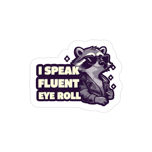 Cool Raccoon Die-Cut Outdoor Sticker | Funny Car Decal | Perfect Gift for Friends | Waterproof Vinyl | Unique Wall Art, Back to School