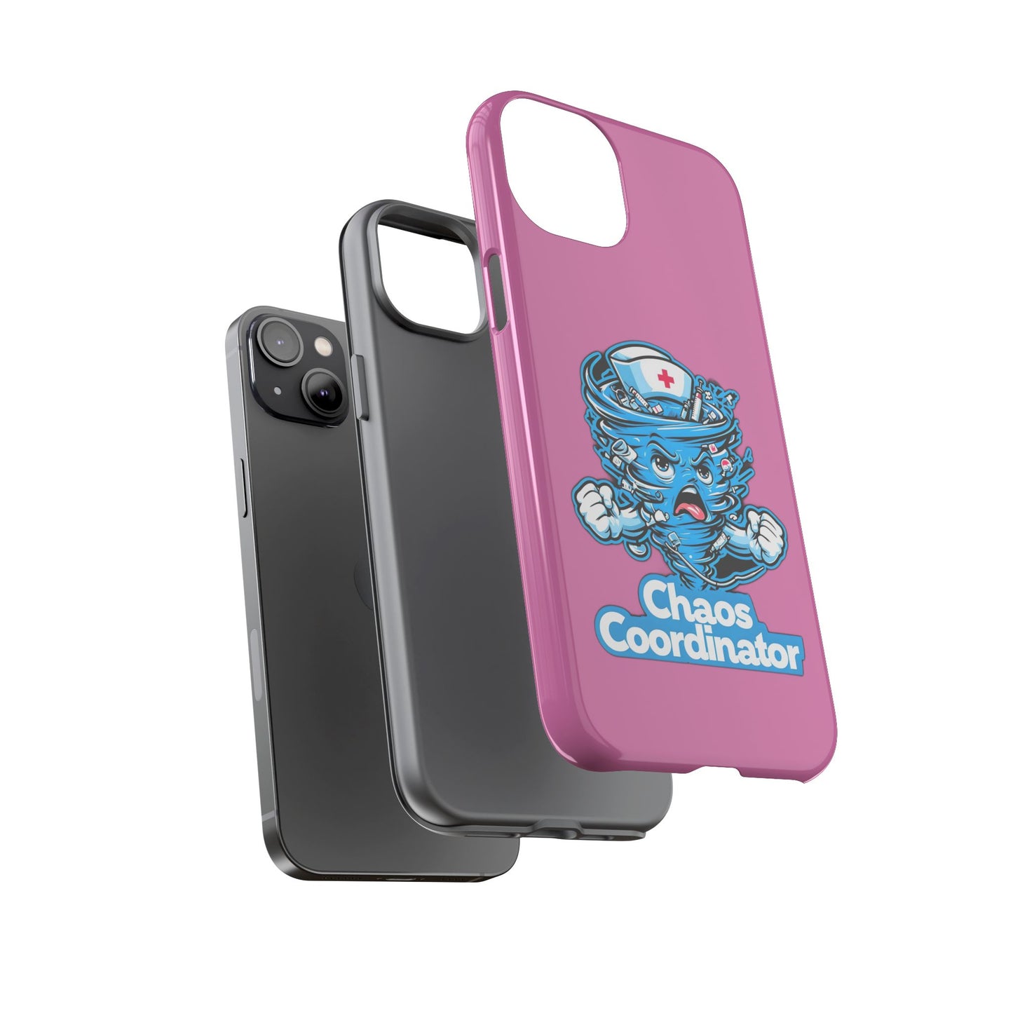 Chaos Coordinator Phone Case, Fun Nurse Gift, Tough Cases for Healthcare Heroes, Unique Cell Phone Cover, Funny Medical Humor/ Pink