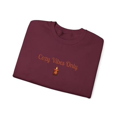 Cozy Vibes Only Sweatshirt, Unisex Crewneck, Casual Wear, Fall Fashion, Gift for Her, Cozy Apparel, Warm Layering