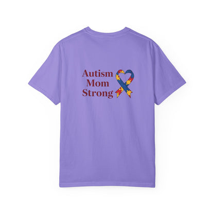 Autism Mom Strong T-shirt | Autism Awareness Puzzle Ribbon