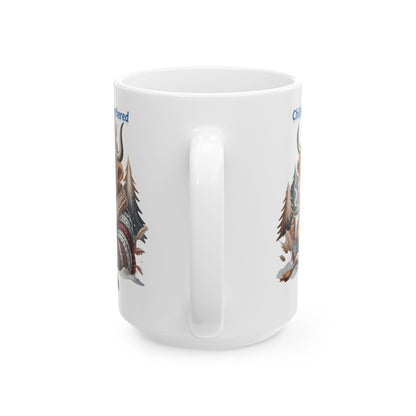 Chilly & Unbothered Highland Cow Mug | Ceramic Coffee Tea Cup