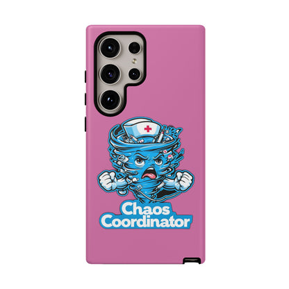 Chaos Coordinator Phone Case, Fun Nurse Gift, Tough Cases for Healthcare Heroes, Unique Cell Phone Cover, Funny Medical Humor/ Pink
