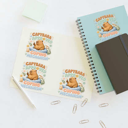 Capybara Approved Coping Mechanism Sticker Sheet | Cute Relaxing Animal Stickers