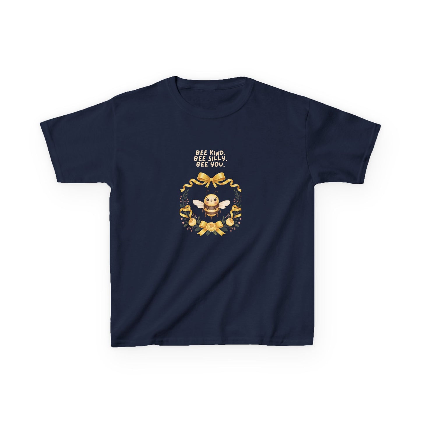 Bee Kind Bee Silly Bee You Kids T-Shirt | Cute Bee Wreath Design