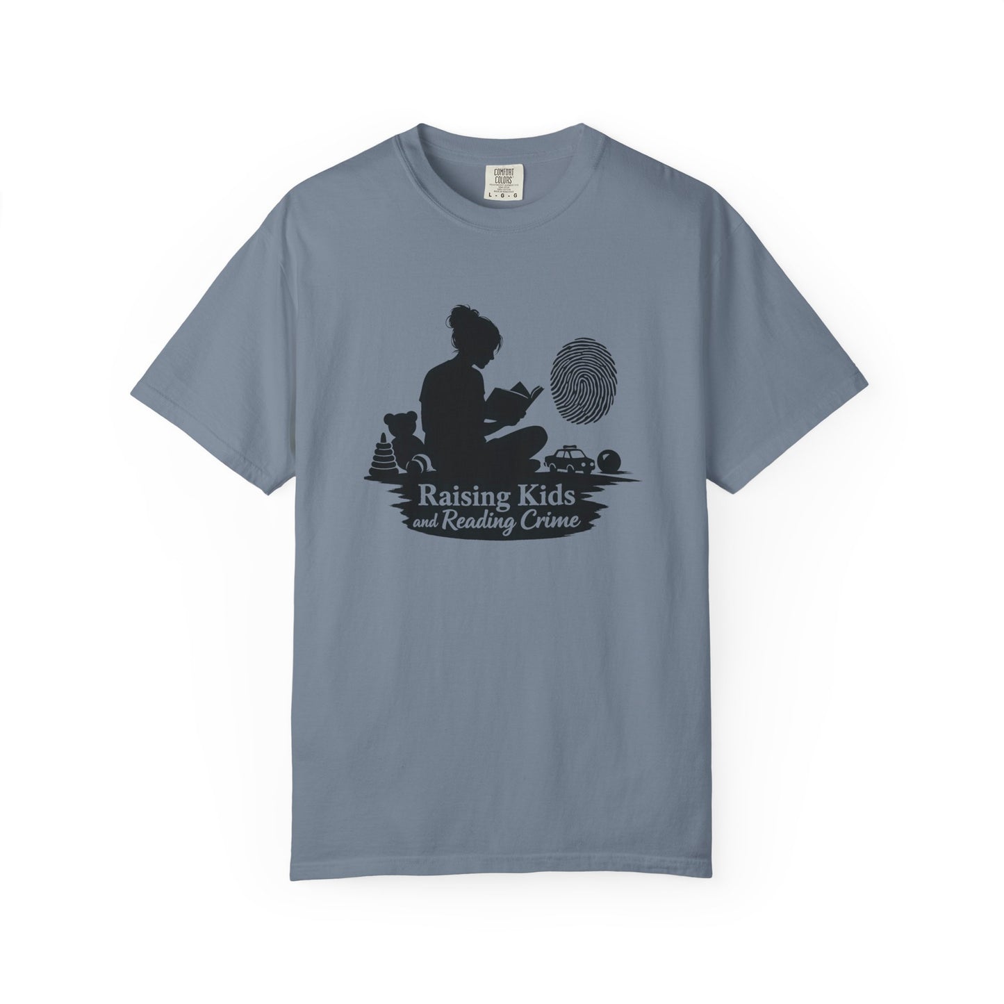 Raising Kids and Reading Crime T-shirt | Mom Reader Detective Design