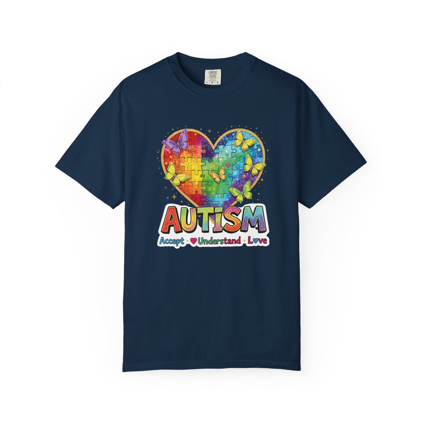 Autism Puzzle Heart T-shirt | Accept Understand Love