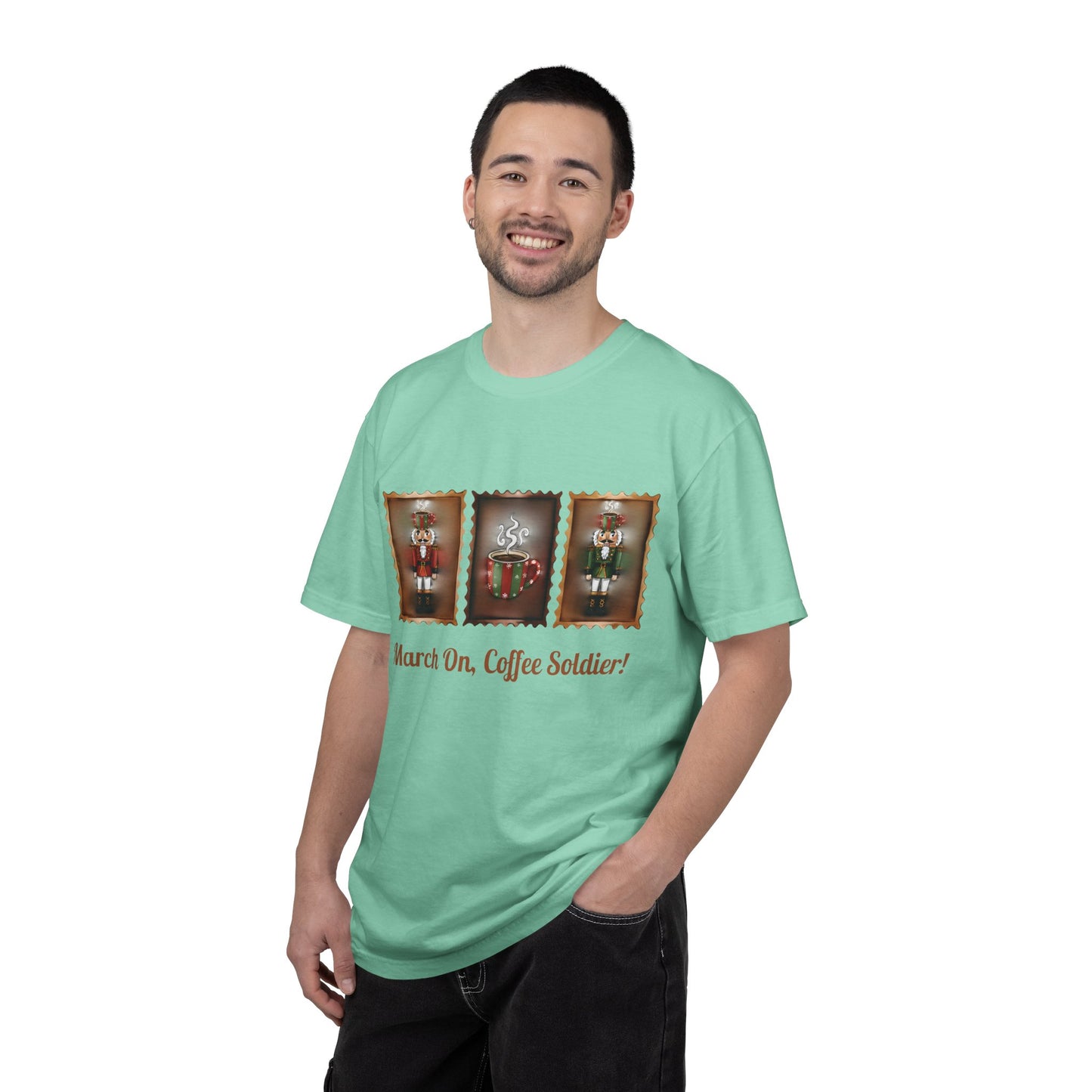 March On Coffee Soldier! T-shirt | Nutcracker Coffee Soldier Illustration